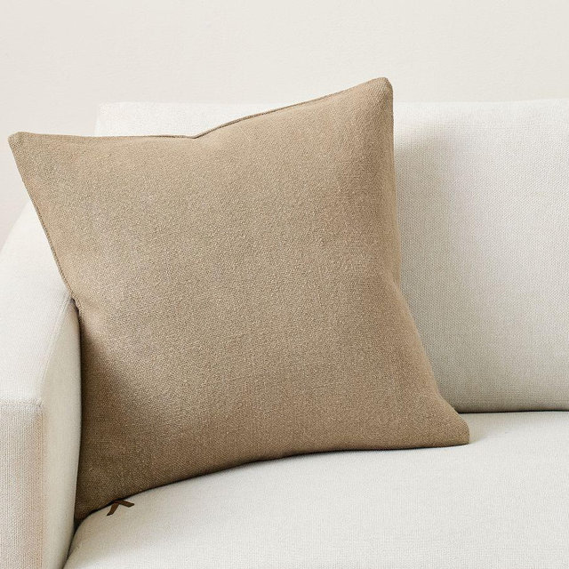 Everyday Linen Pillow Cover, 20", Mocha