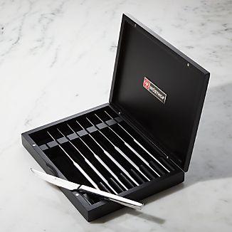 Wusthof ® Set of 8 Stainless Steel Steak Knives in Black Box