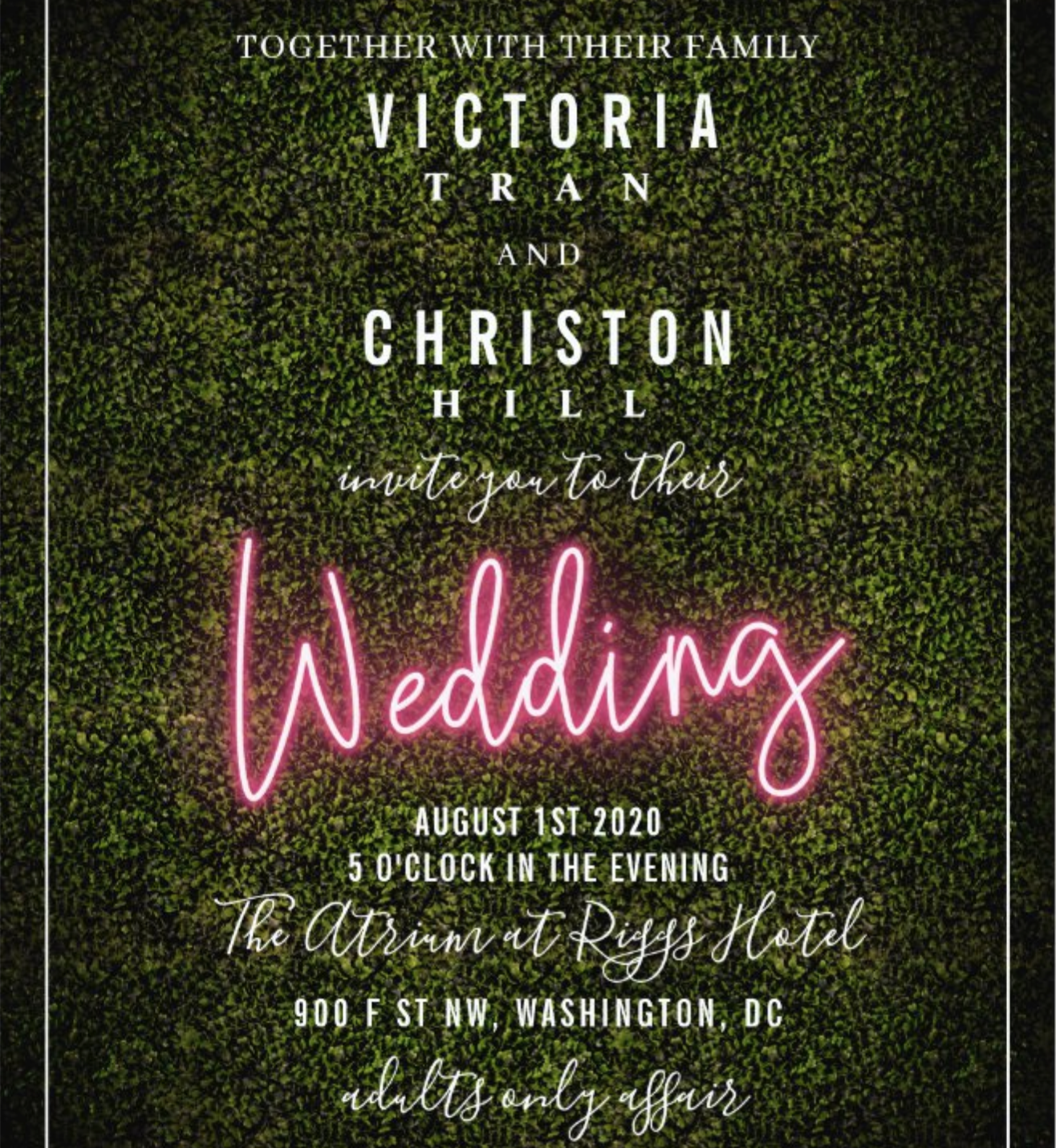 The Wedding Website of Christon Hill and Victoria Tran