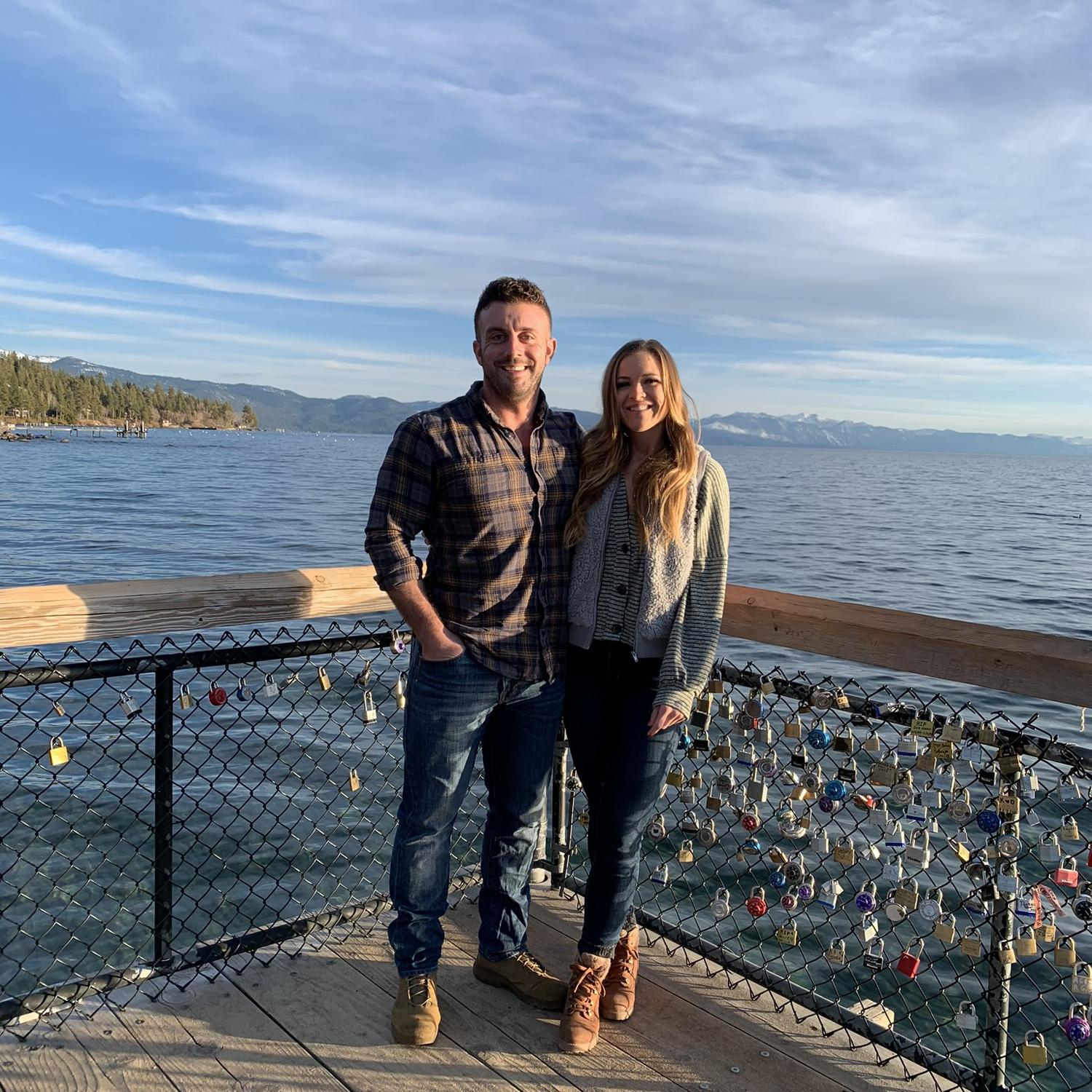 Our first Valentine’s Day! Lake Tahoe, February 2020.