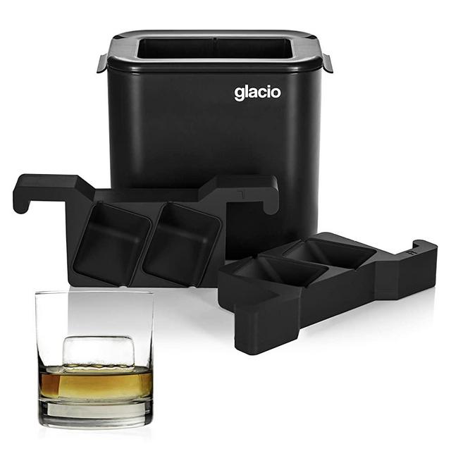 glacio Clear Cube Ice Duo - Crystal Clear Ice Square - Clear Ice Cube for Whiskey