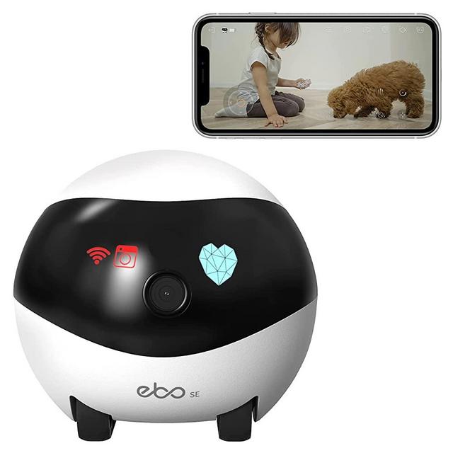 Enabot Ebo SE Moving Home Security Camera, 1080P Surveillance Camera, Wireless Dome Cam Indoor IP Cam with Night Vision, Auto-Cruise, Self-Charging, Motion Detection, 2 Way Audio