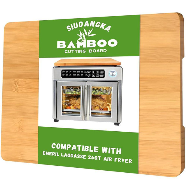 Cutting Board for Emeril Lagasse 26 QT Extra Large Air Fryer, Accessories for Emeril Lagasse Air Fryer with Heat Resistant Silicone Feet, Crate Extra Storage, Protects Kitchen Surfaces