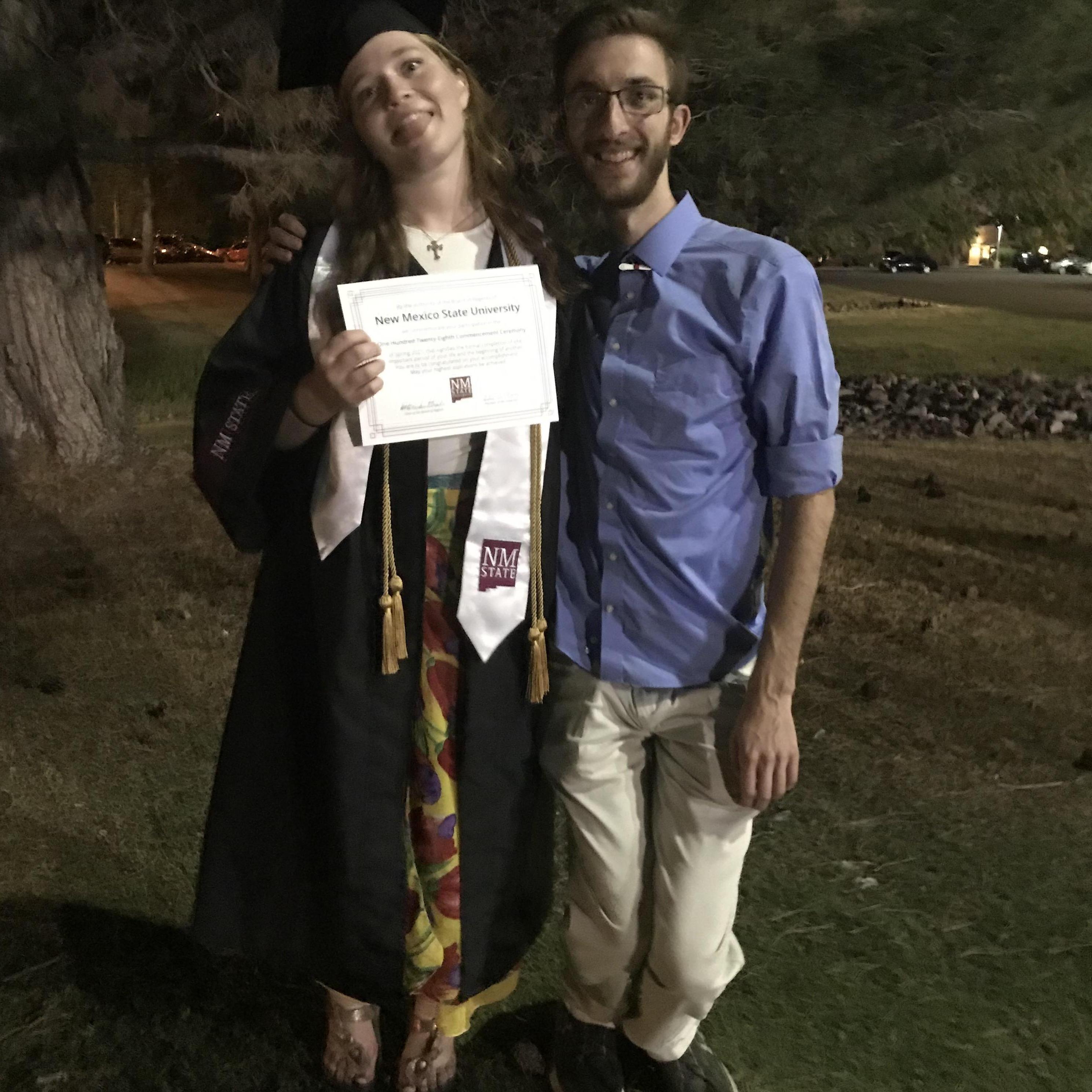 Sean and I after I graduated from NMSU with my degree in Physics!
