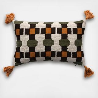 Embroidered Lumbar Pillow