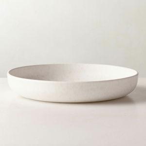 CB2 Drift White Pasta Bowl with Reactive Glaze