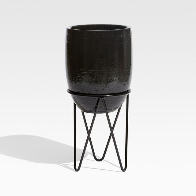 Jacinta Large Black Planter