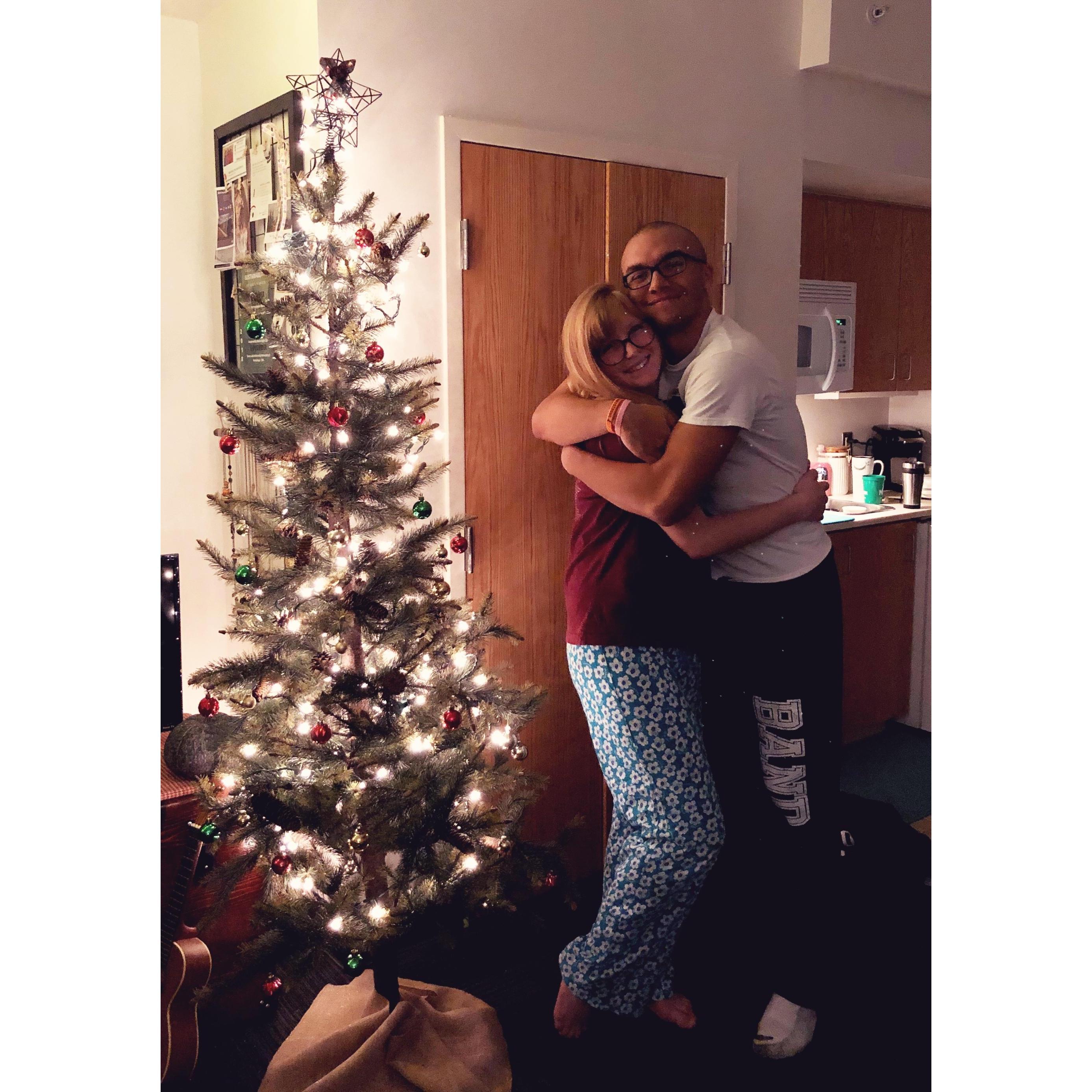 November 3rd. The first time we decorated a Christmas tree together. Daniel would say that's too early to put up a tree...Tess would disagree.