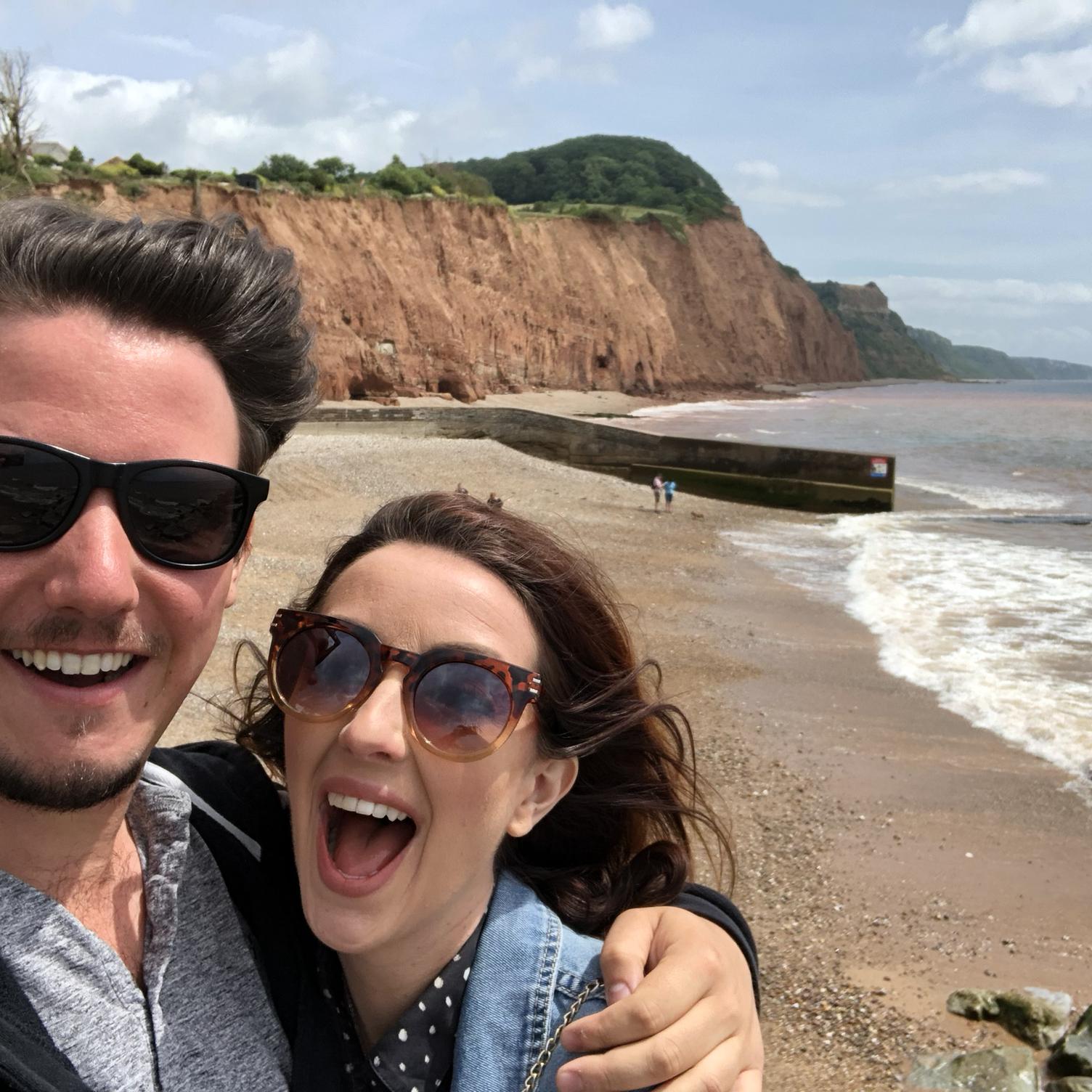 Chillin on the beach in England with Kate and Hayden.