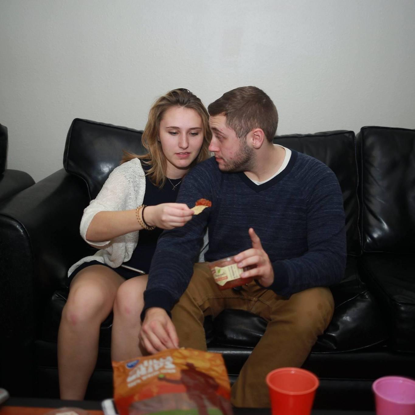 At a student newspaper party in college, November 2017.