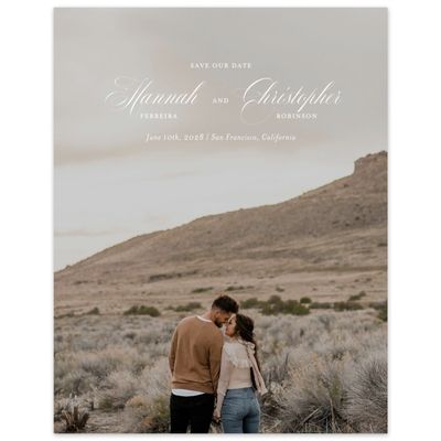 White Wedding Digital Save the Date - Jade Photo