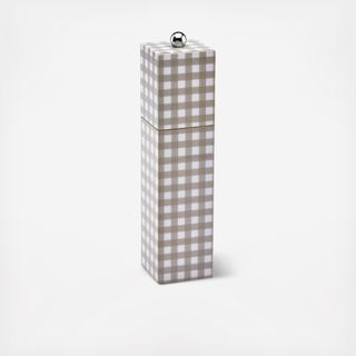 Gingham Lacquered Square Salt & Pepper Mill