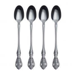 Michelangelo Fine Flatware Tall Drink Spoons, Set of 4