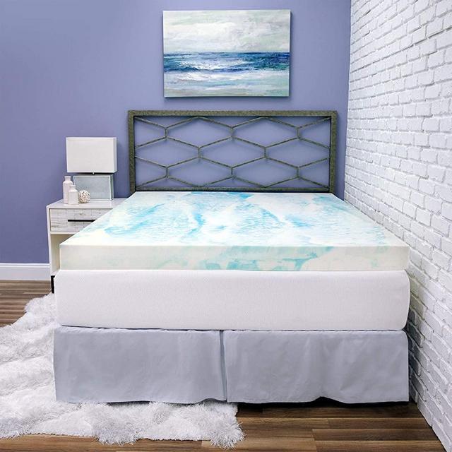 BioPEDIC 4" Gel Swirl Memory Foam Mattress Topper, Queen