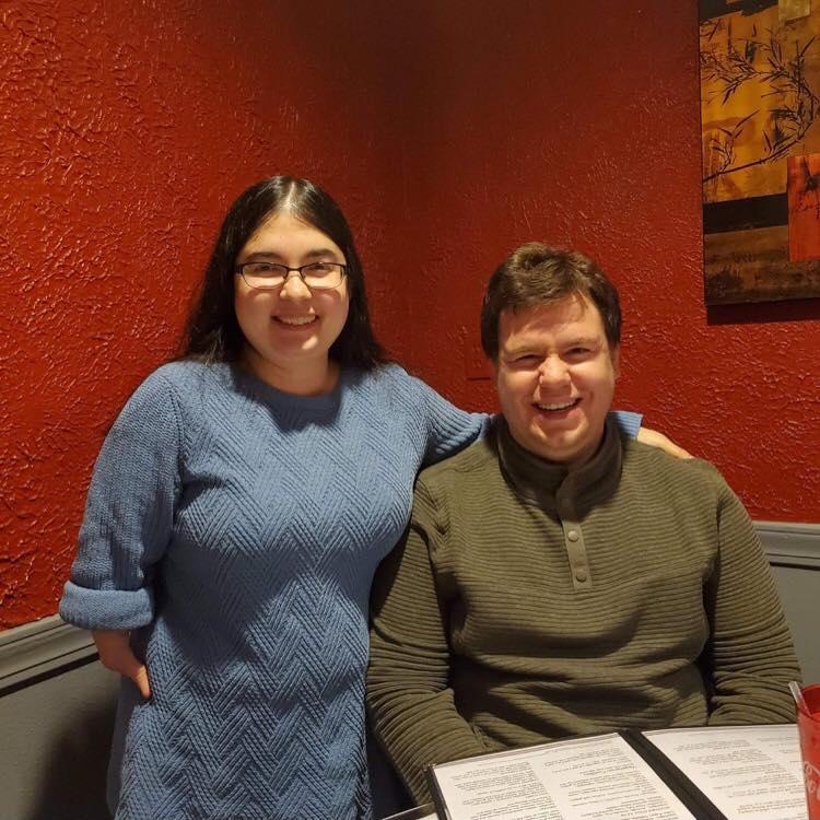 Eating Sushi with the family.