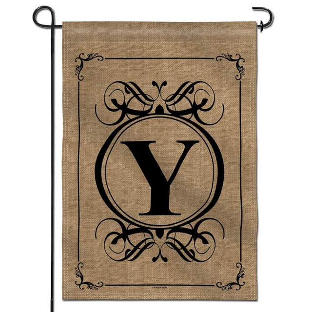 Anley Classic Monogram Letter Y Garden Flag, Double Sided Family Last Name Initial Yard Flags - Personalized Welcome Home Decor - Weather Proof & Double Stitched - 18 x 12.5 Inch