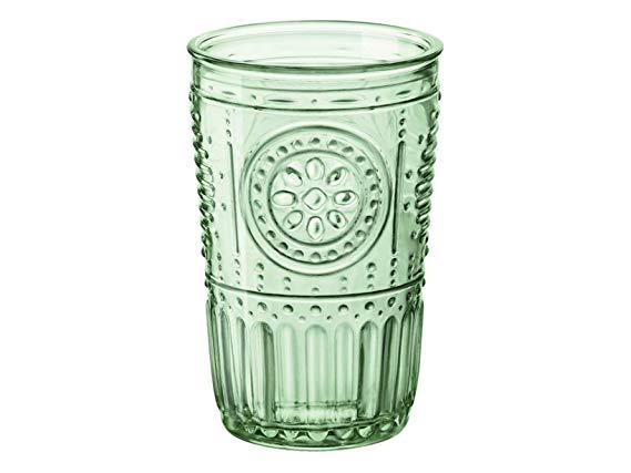 Bormioli Rocco Romantic Set of 4 Glasses, Green