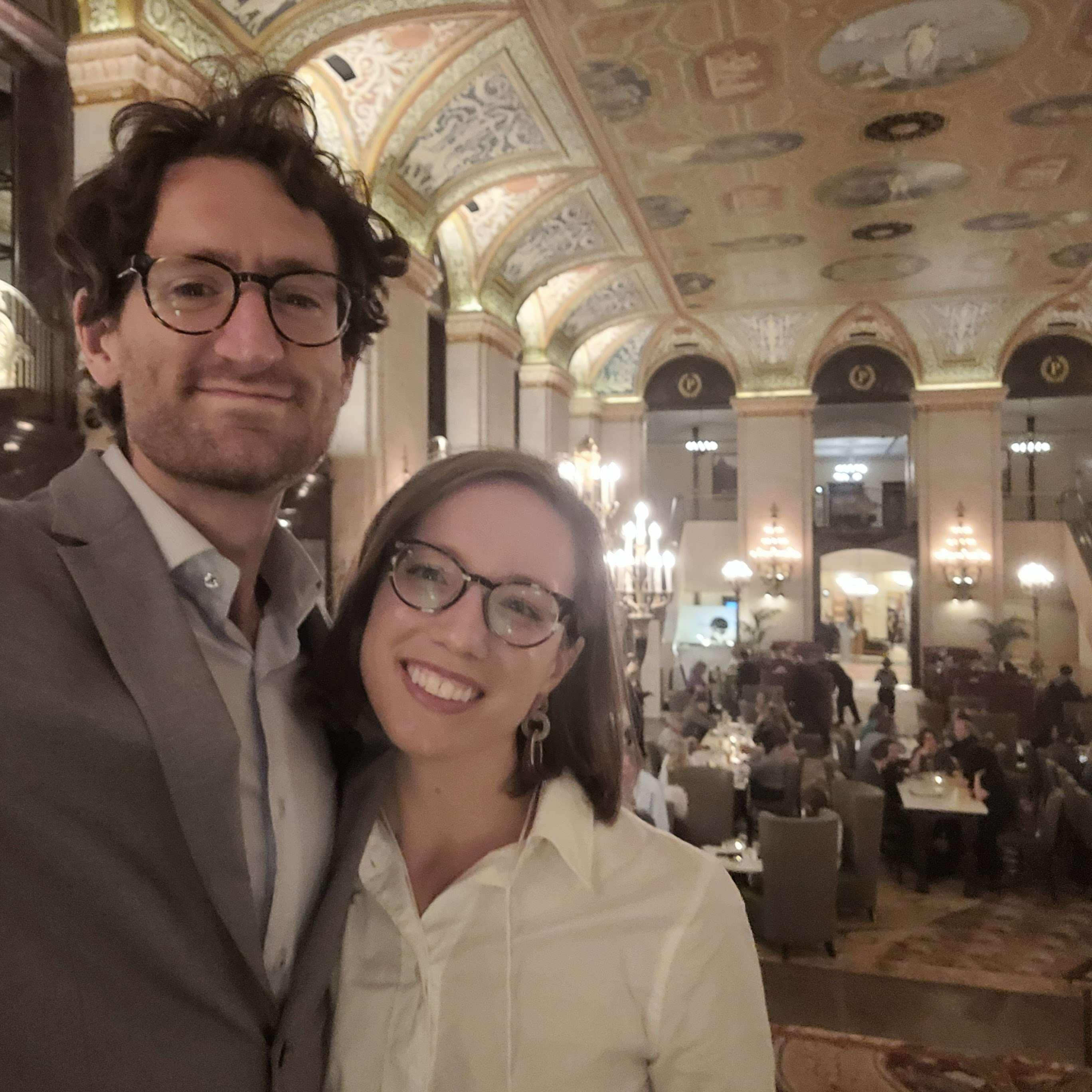 Celebrating Jackie’s first big conference presentation at the Palmer House Hotel. Chicago, IL. May 2022.