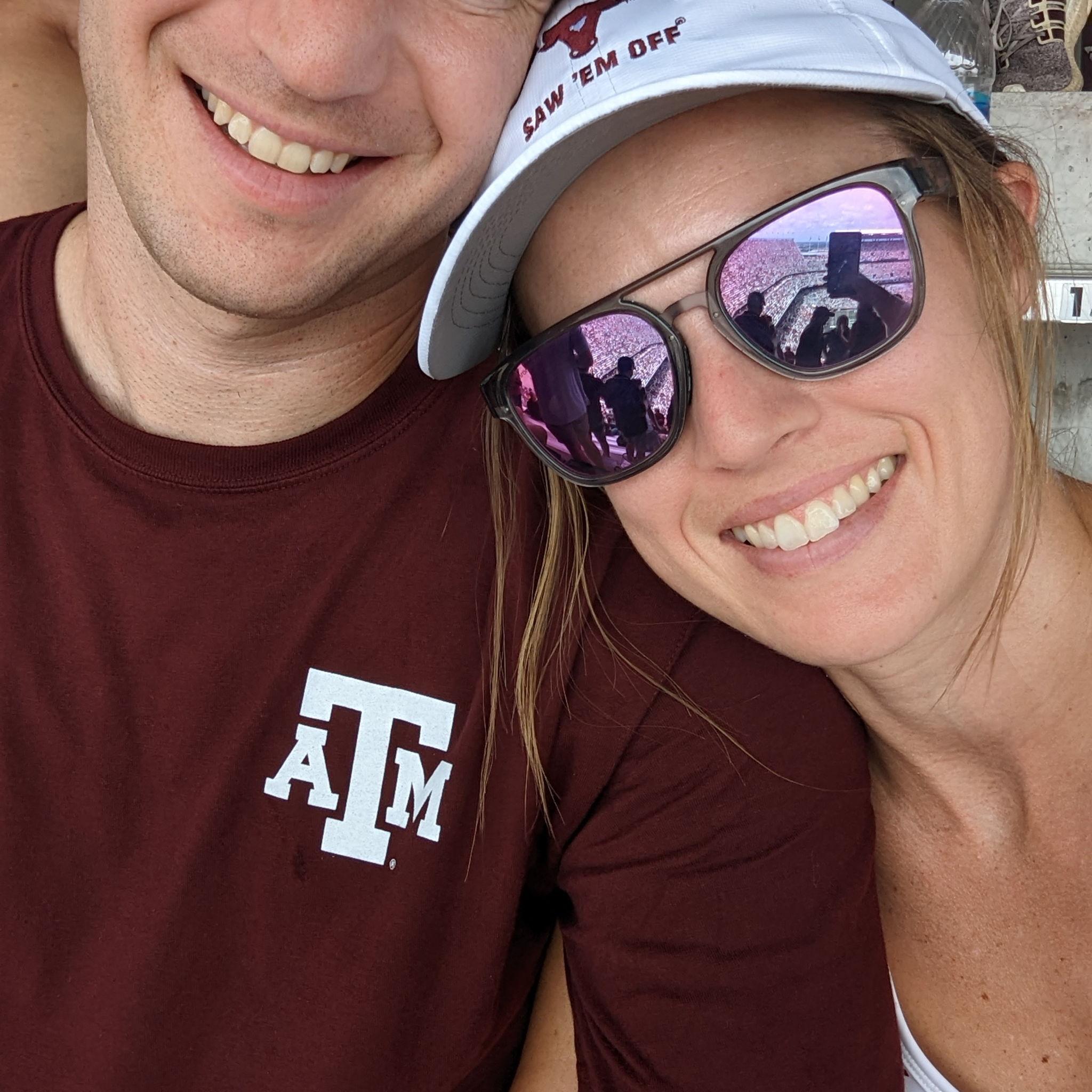 Kyle Field, watching Zach play!