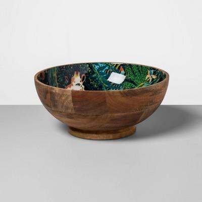 64oz Mango Wood Jungle Print Serving Bowl - Opalhouse™