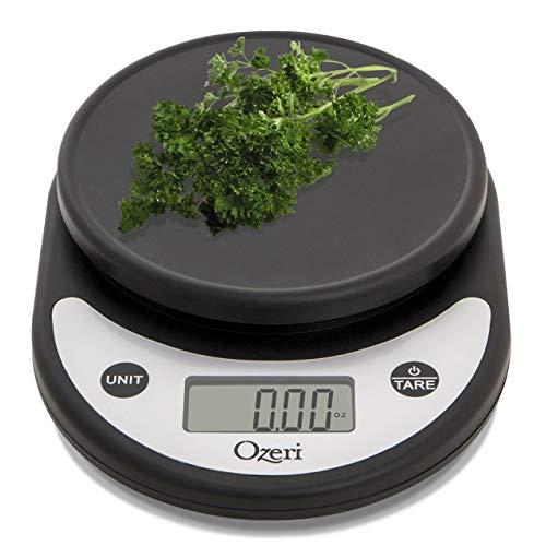Ozeri ZK14-AB Pronto Digital Multifunction Kitchen and Food Scale, Silver On Black