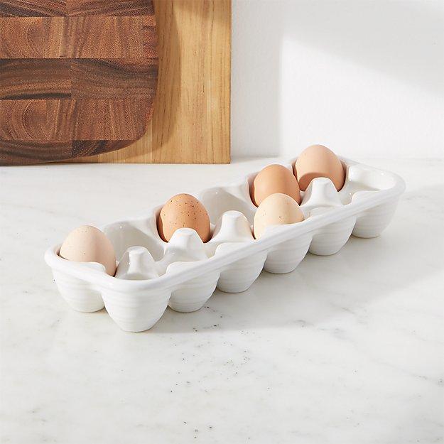 Farmhouse Ceramic Egg Crate
