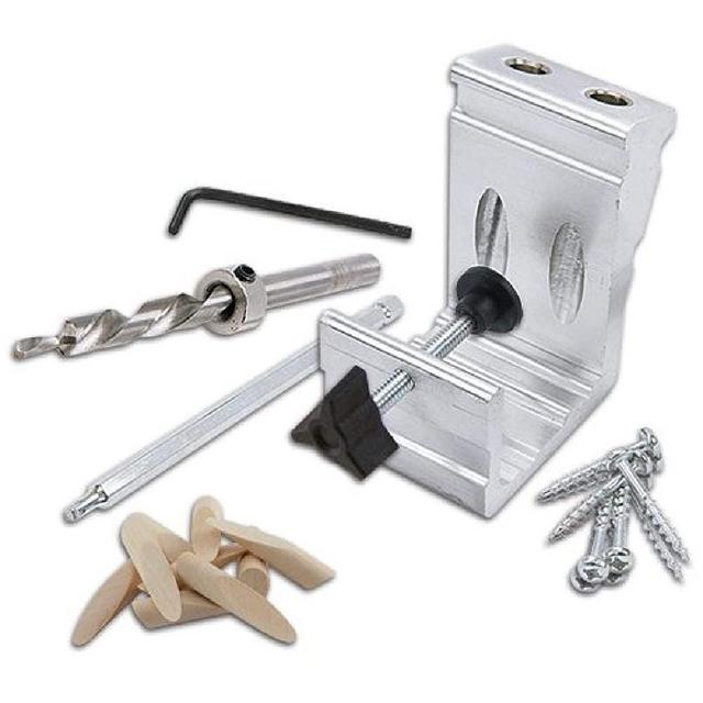 General Tools Woodworking Pocket Hole Jig Kit - All-In-One Aluminum Pocket System with Carrying Case