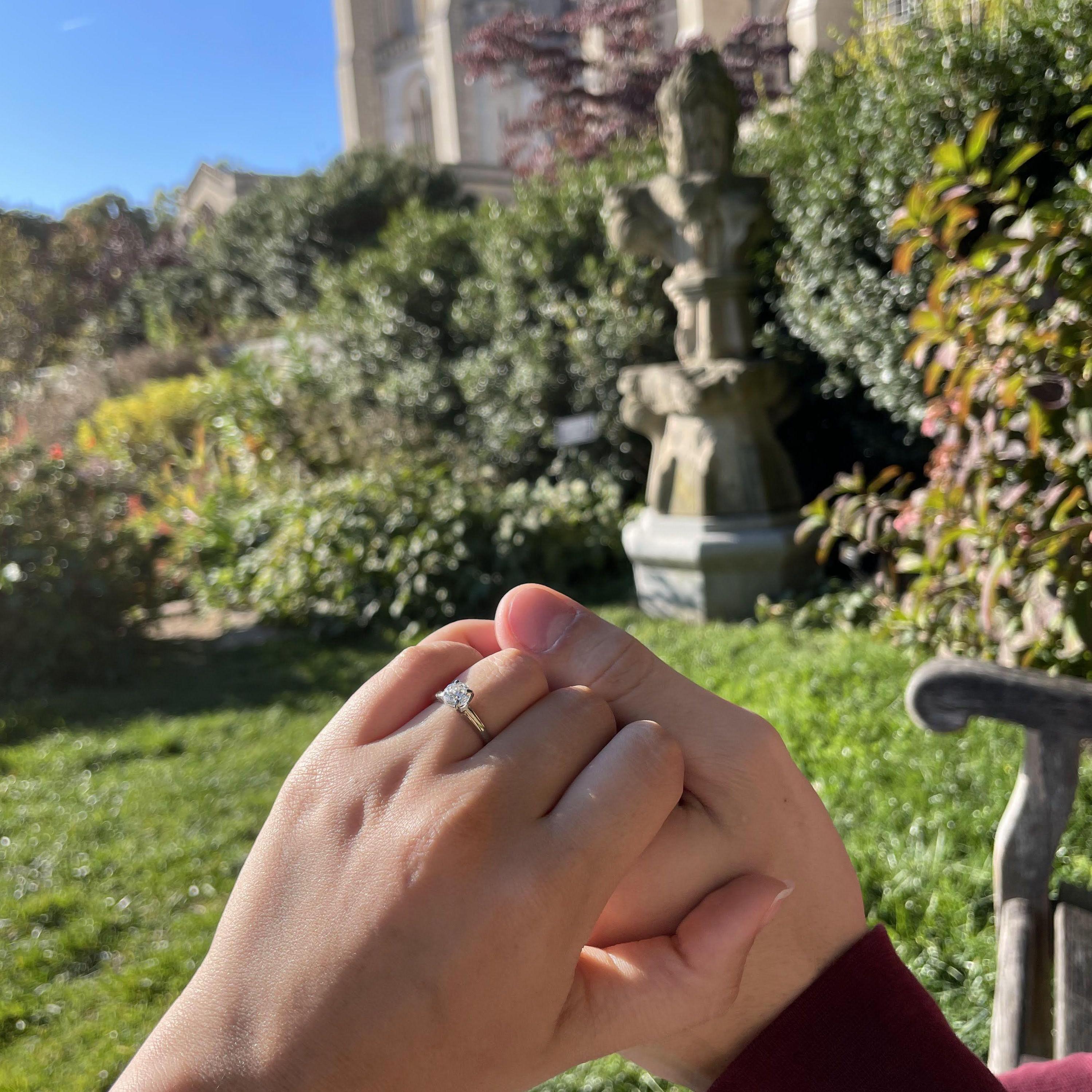 The ring, which originally belonged to Eva's grandmother.