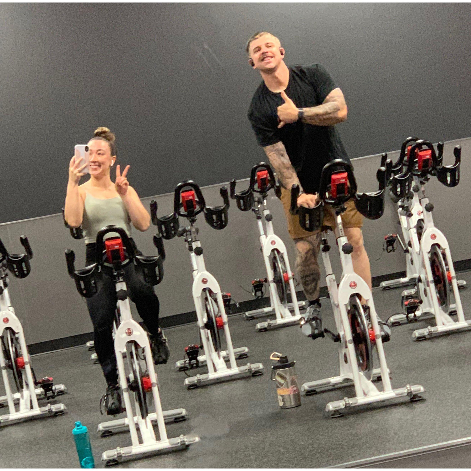 One of our favorite things to do together; cycling classes!