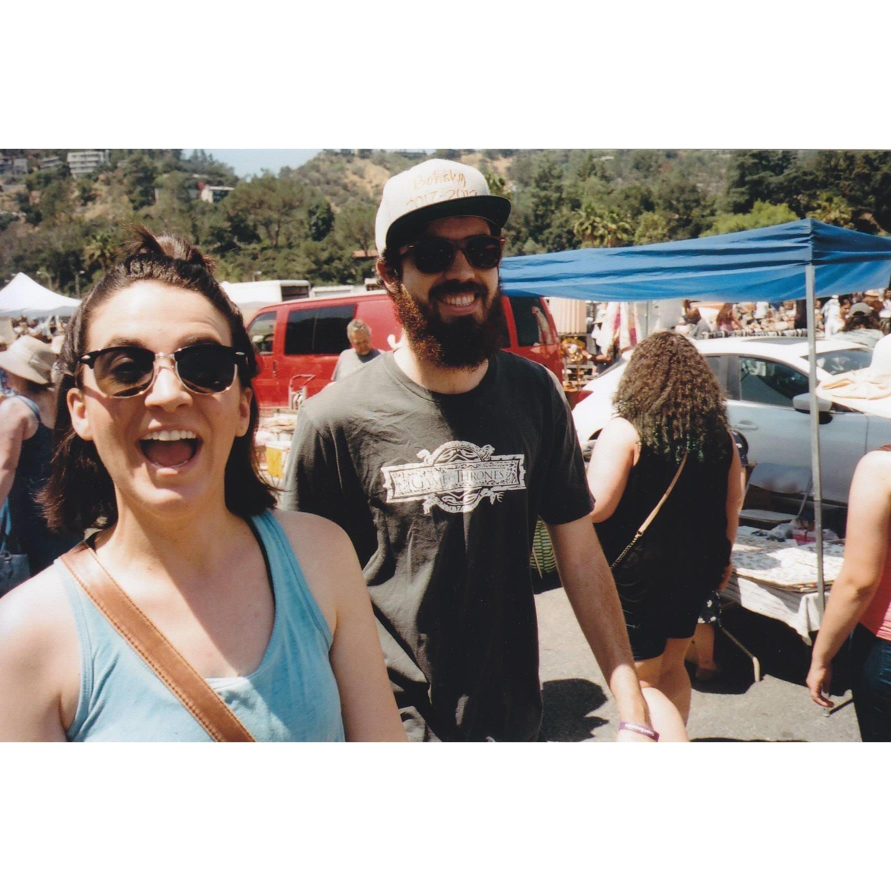 Rose Bowl Flea Market with Matt and Katy.
