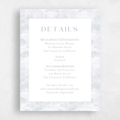 Periwinkle Gray, Grey Wedding Enclosure - Orion