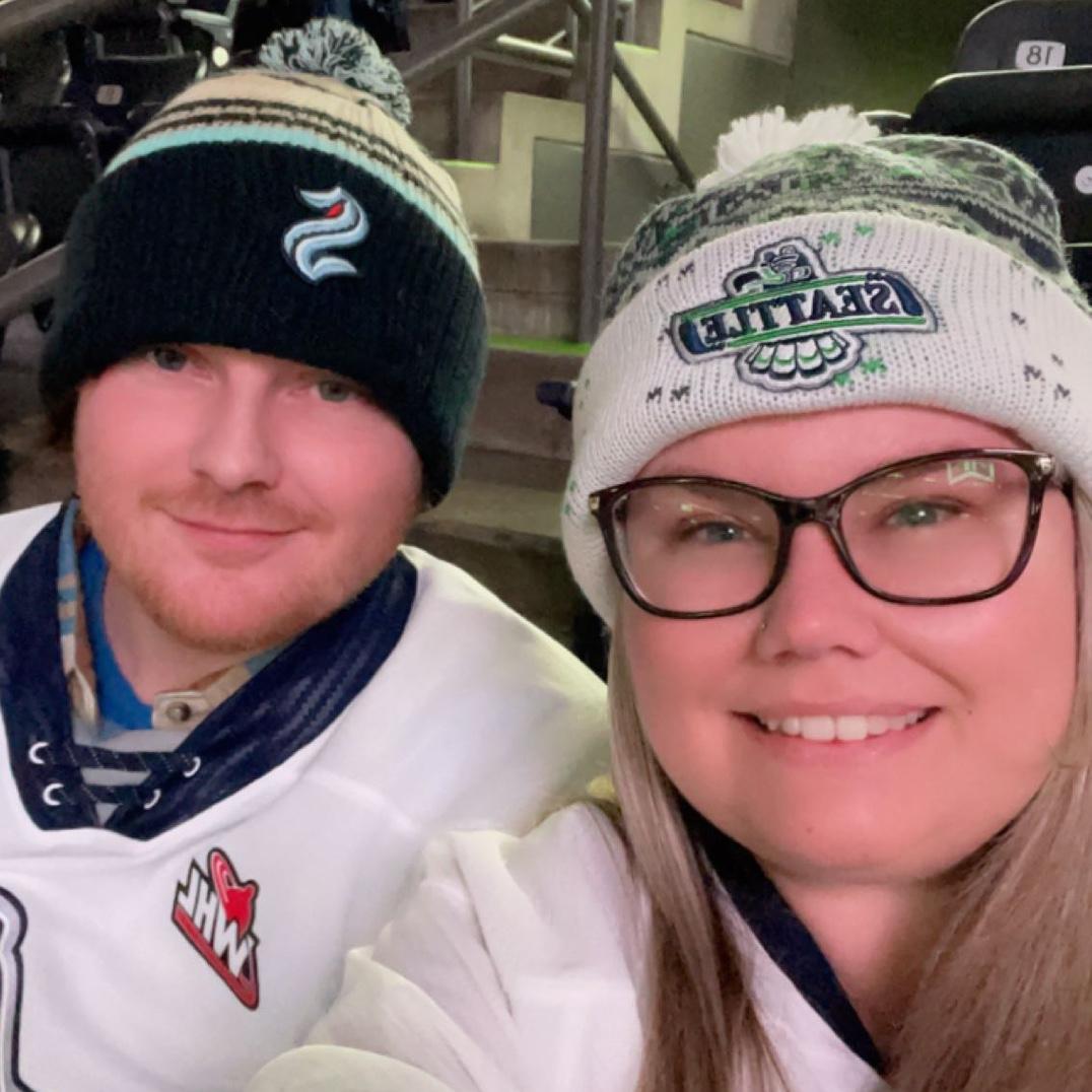 Enjoying a Seattle Thunderbirds game. Maybe Fall of 2023