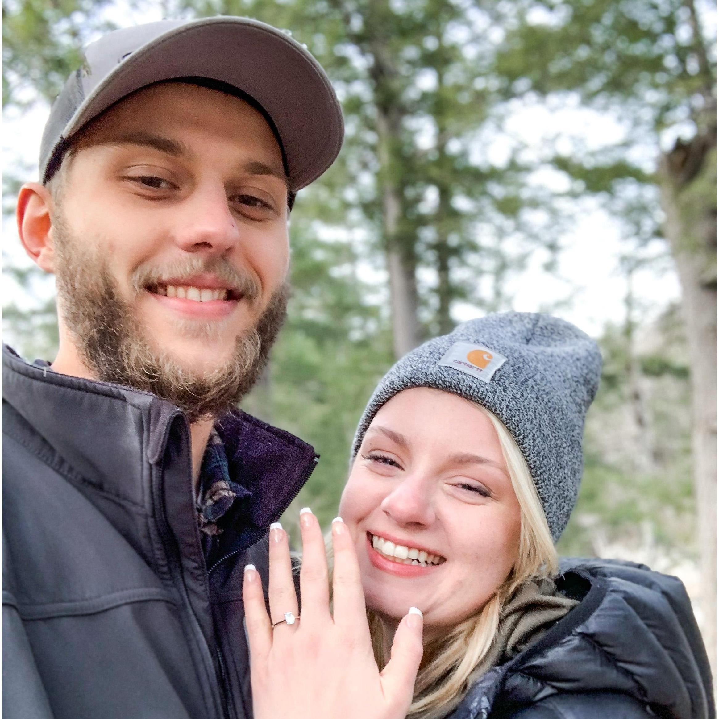 Our first photo as an engaged couple!