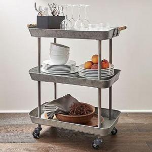 Rainier Galvanized Storage Cart