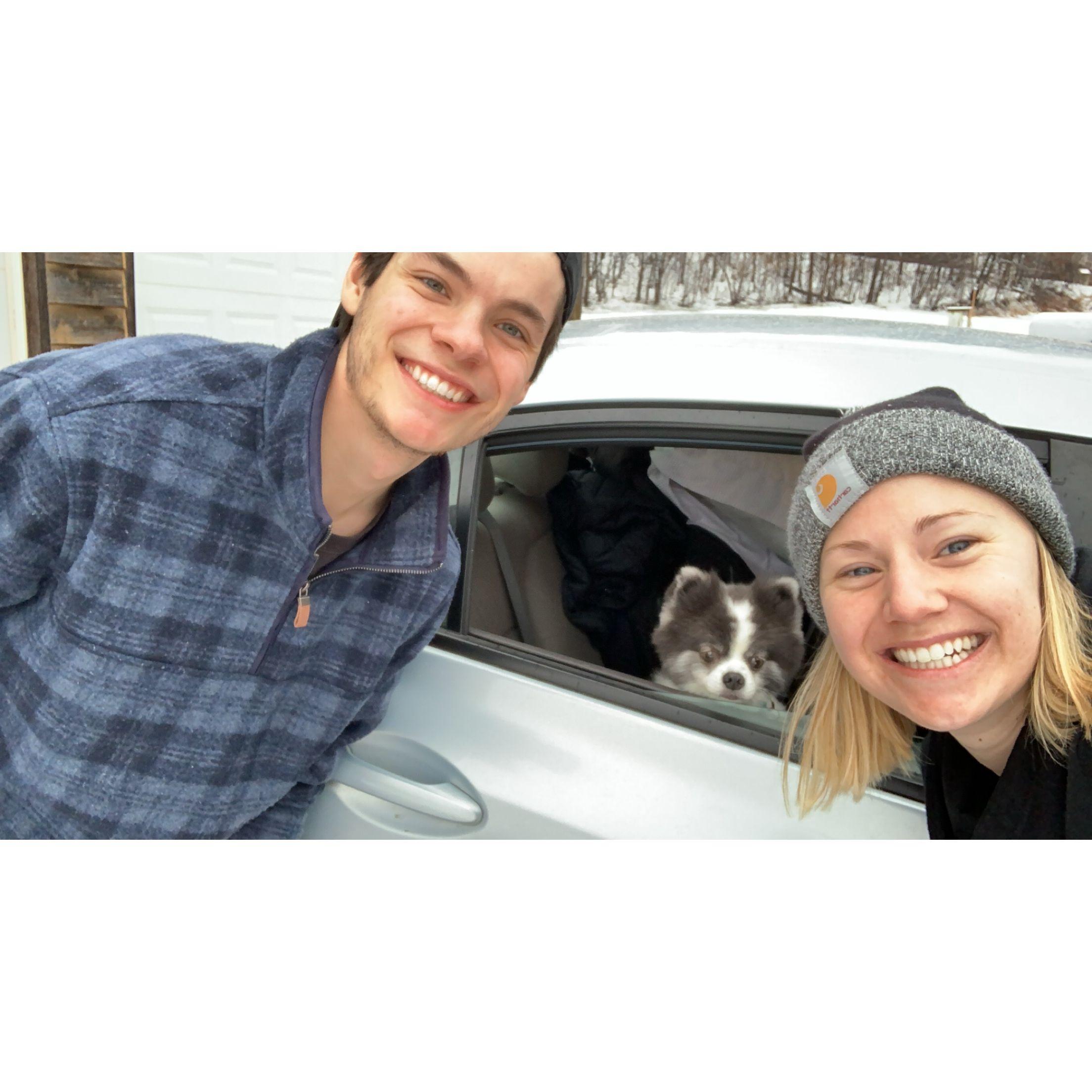 Leaving for our West Coast Road Trip - January 2021. Just 5 months after we met.