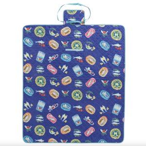 Tinned Fish Bright Print Roll Up Picnic Blanket with Strap