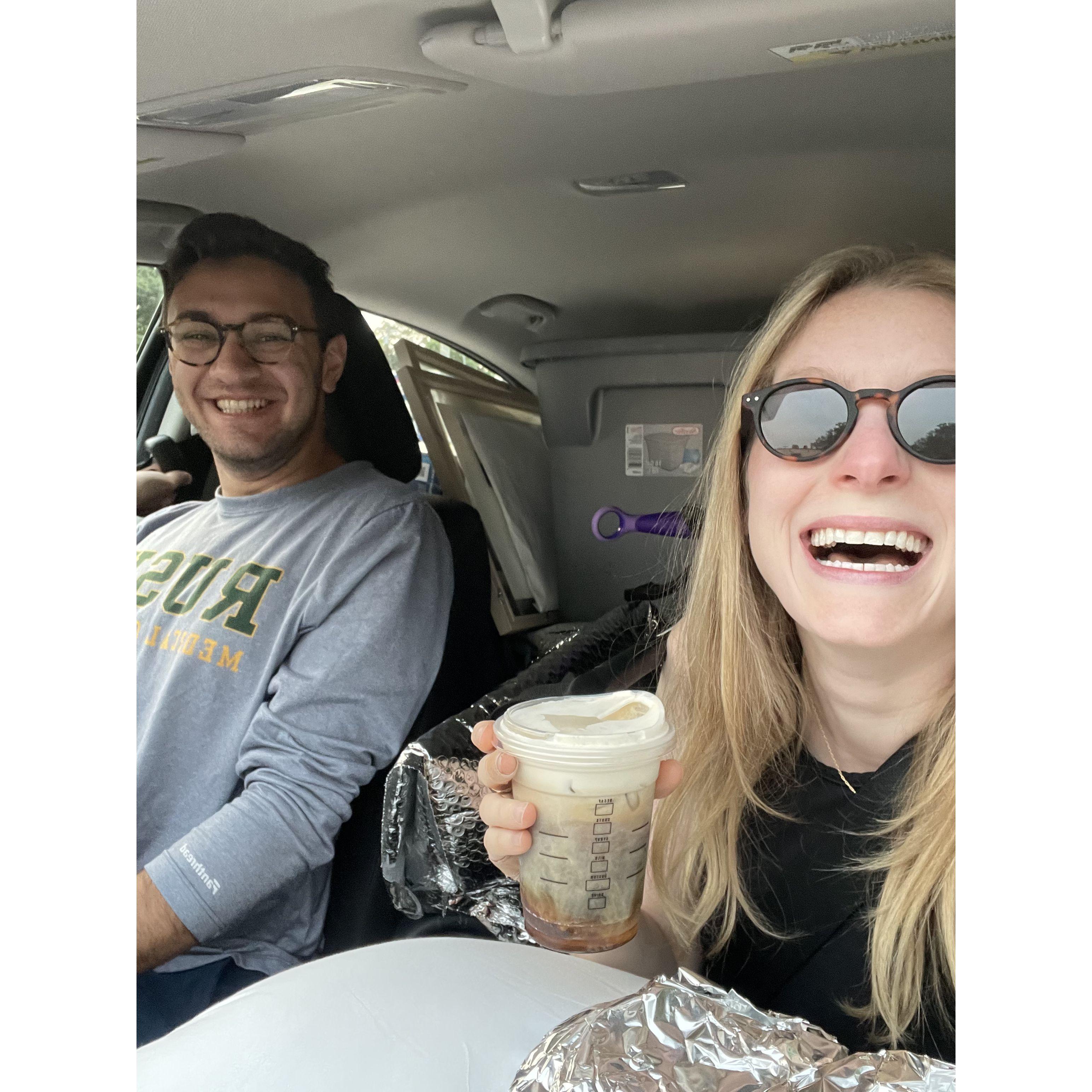 The start of our roadtrip moving out to Chicago!