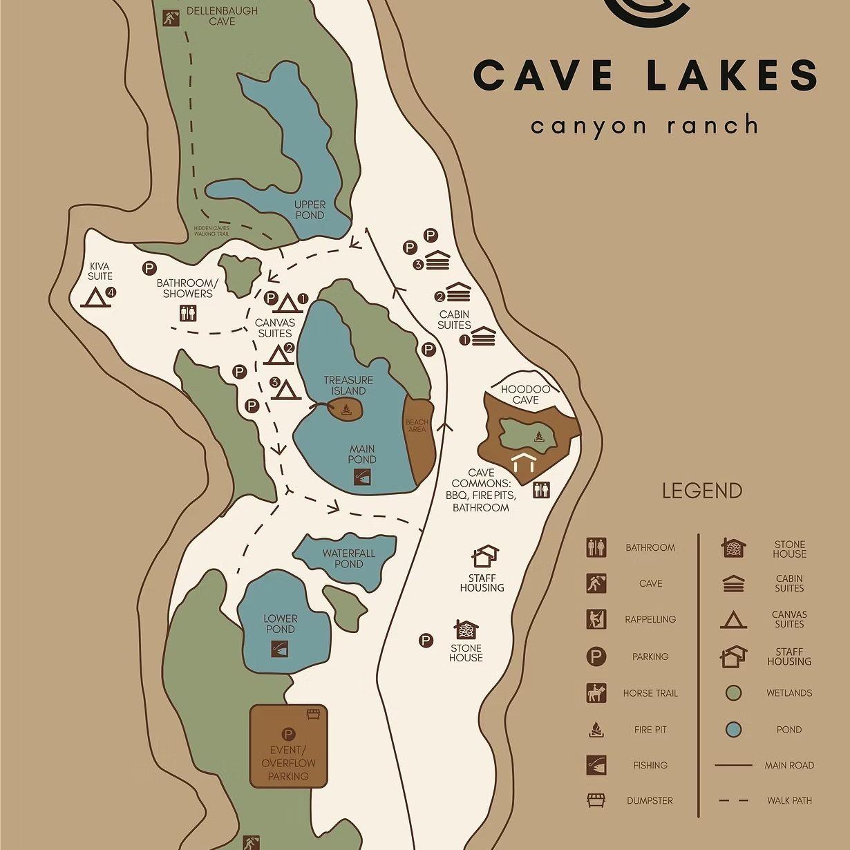 Cave Lakes Canyon Campground and Common Area Map