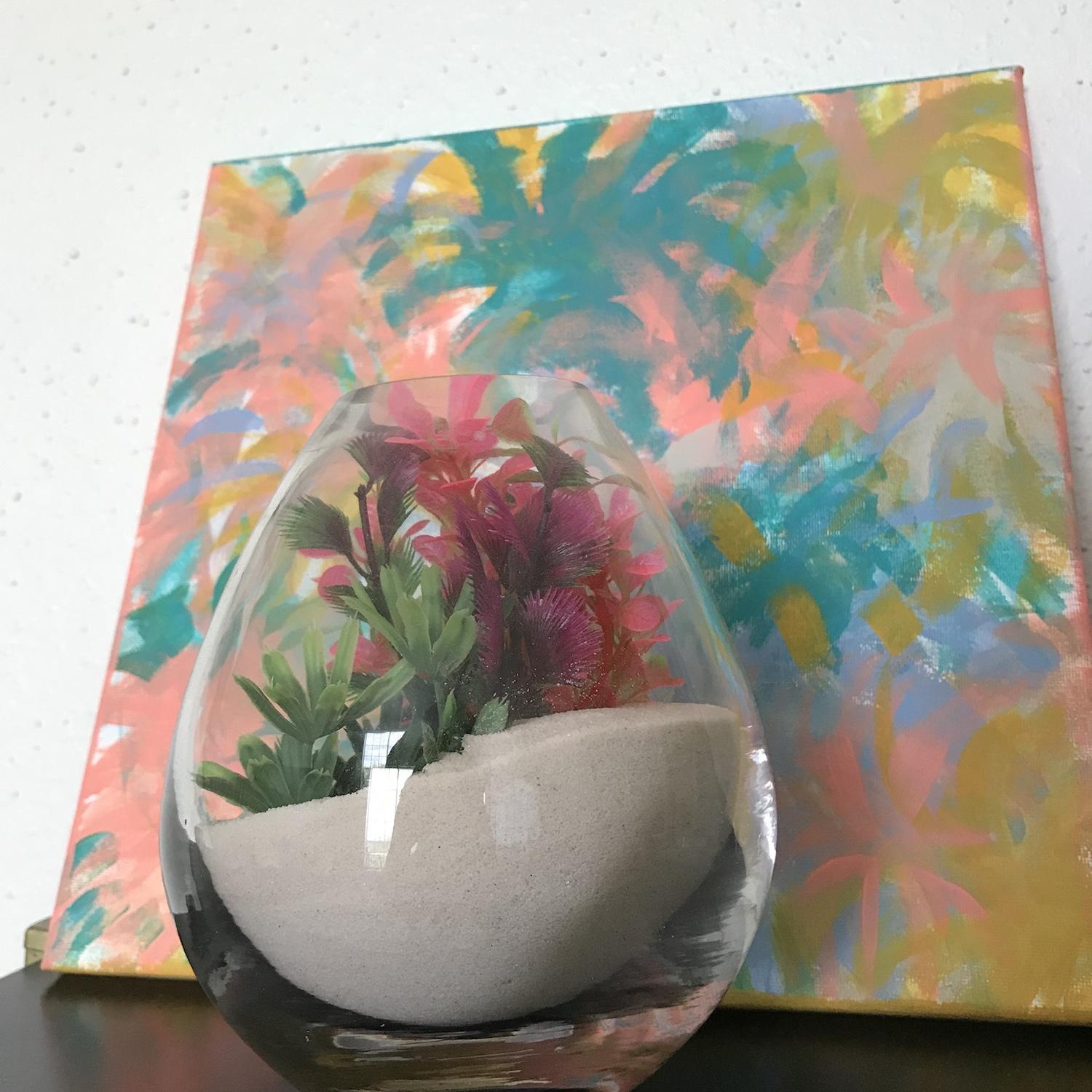 On their second date, they painted together, and Ashlyn’s canvas echoed the colors of a sand art Christian owned…an enchanted little sign their story was already being written.