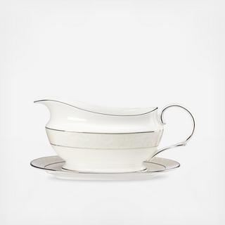 Venetian Lace Sauce Boat & Stand