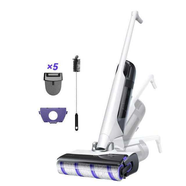 NARWAL S30 Wet Dry Vacuum Cleaner with 20000Pa Suction, 176°F Self-Cleaning, Heated Drying, Disposable Waste Bag, Tangle-Free, Cordless Vacuum Mop for Hard Floors & Edge Cleaning, Easy to Use