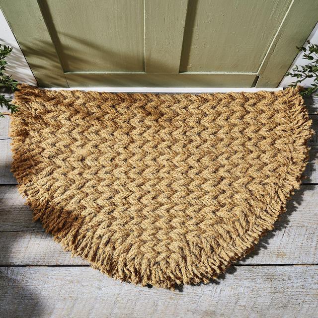 Half Moon Braided Coir Doormat