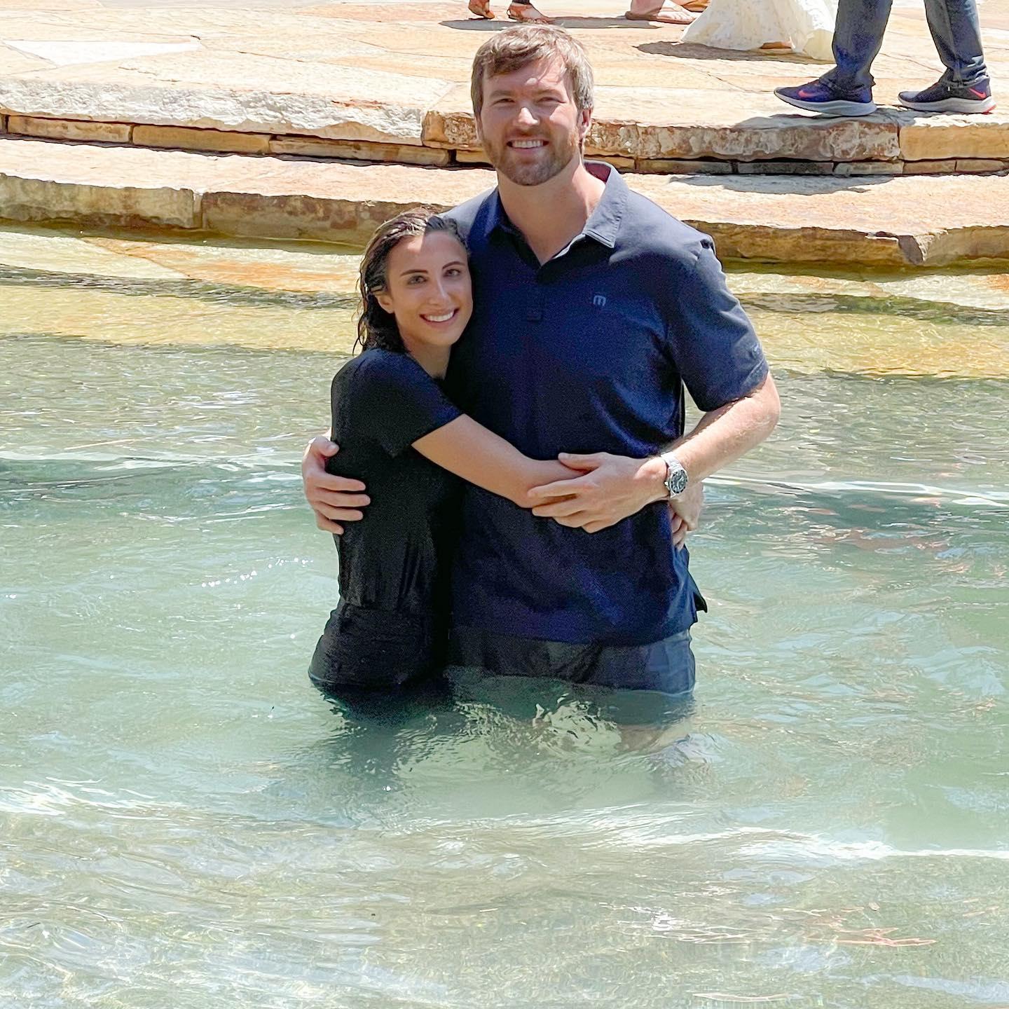 The day Jason baptized Victoria!