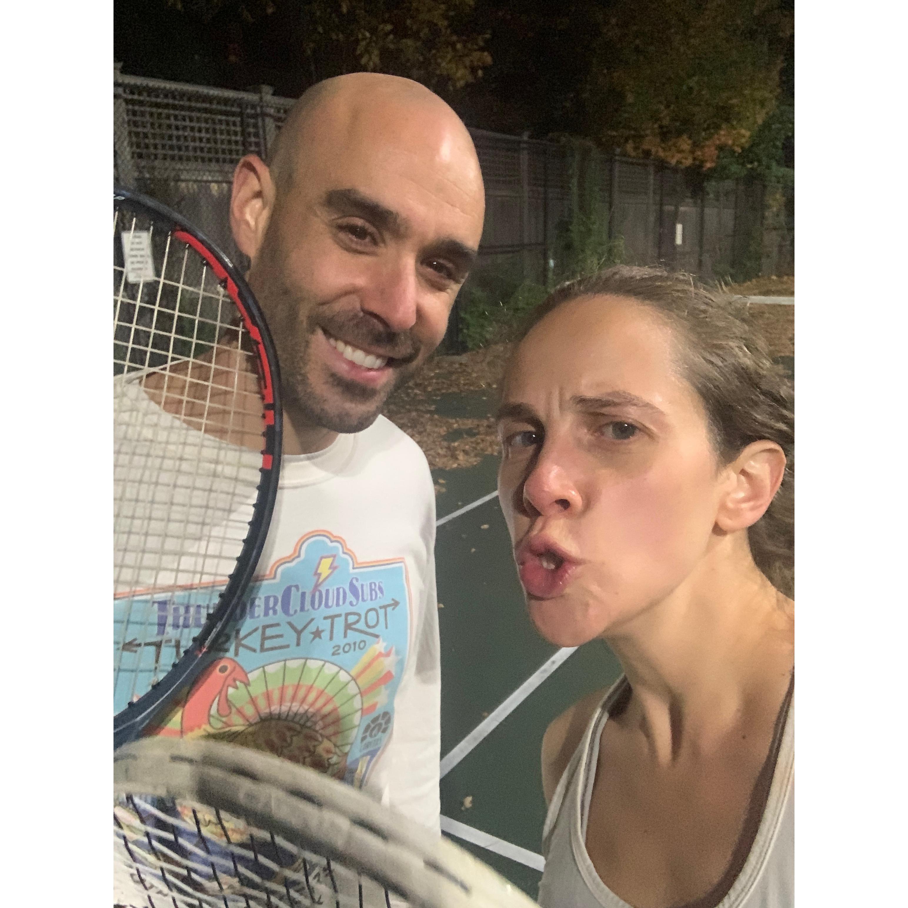Just a little date night tennis.