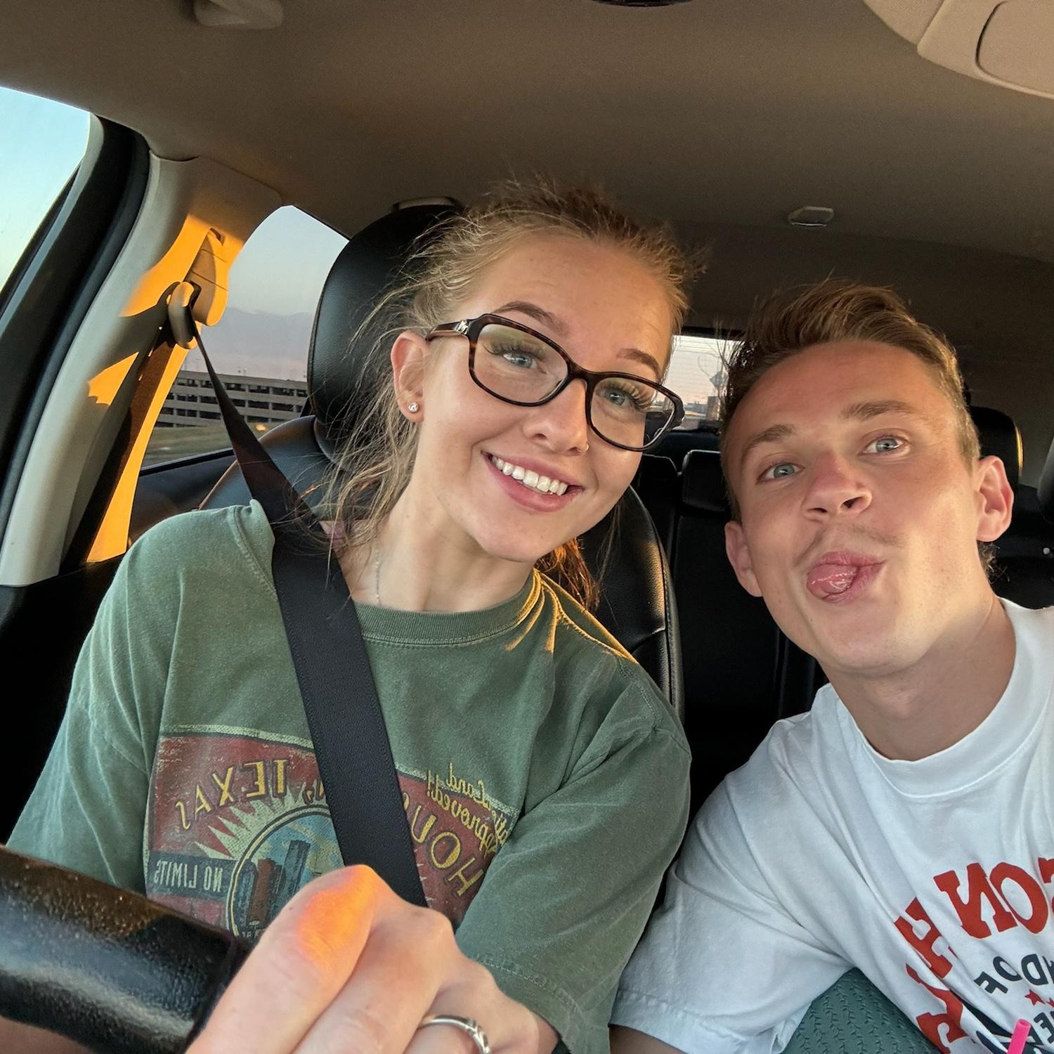 Our first road trip together on the fourth of July