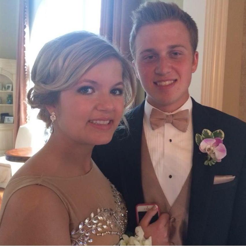 Before senior prom in April 2014.