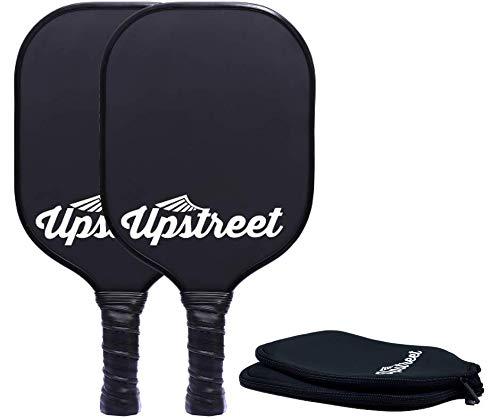 Upstreet Graphite Pickleball Paddle Set | USAPA Approved Pickleball Set | Pickleball Rackets Include Padded Cover, Lightweight Honeycomb Composite Pickle Ball Paddles for Men & Women, Paddle Racket