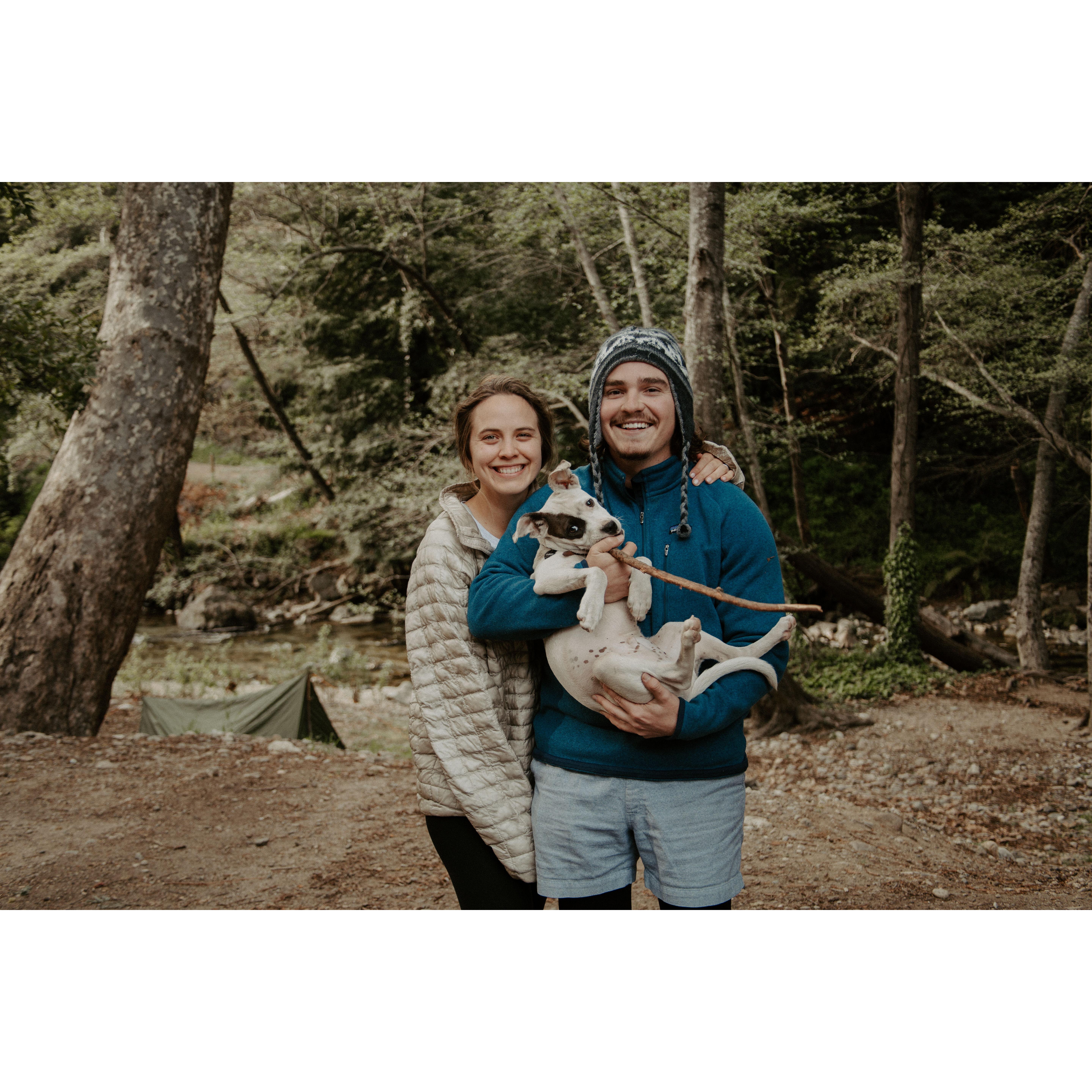 This camping trip to Big Sur is one of our favorite memories. It was the first time we took Sawyer camping with us, and he loved it! He makes for a geat cuddling partner in the tent!