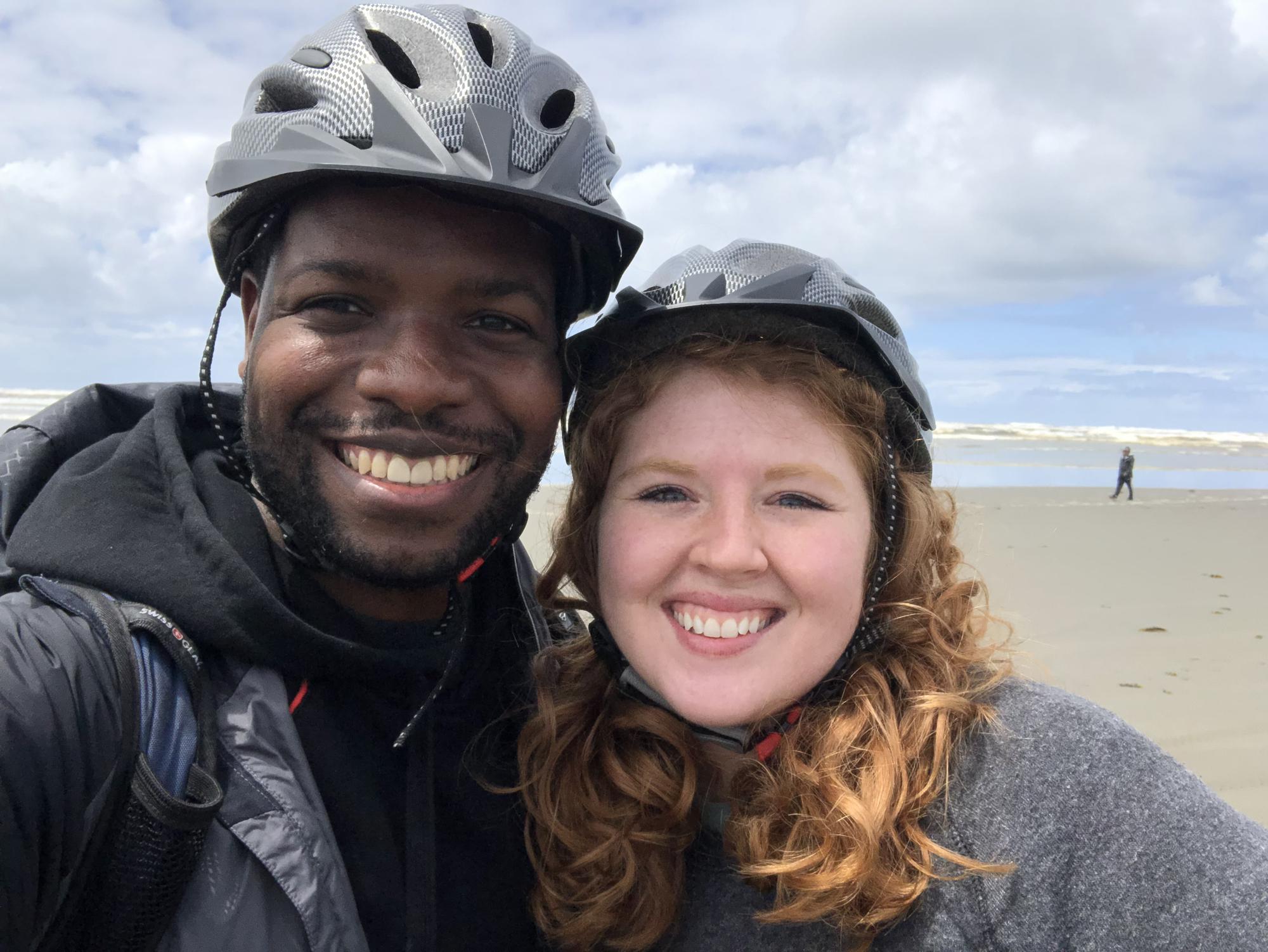 Biking along the coast!