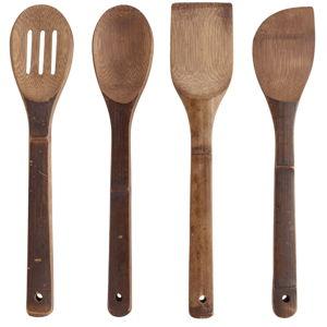 Carbonized Bamboo Essential Cooking Utensils 4 Pack - World Market